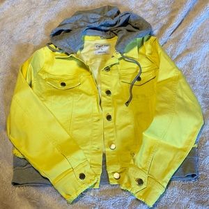 C’est Tois Neon Yellow Denim Stretch Jacket